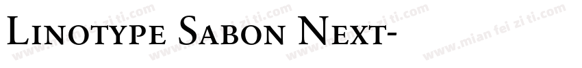 Linotype Sabon Next字体转换